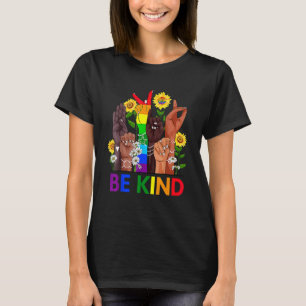 Seien Sie freundlich und sprechen Sie LGBTQ+ Gay L T-Shirt