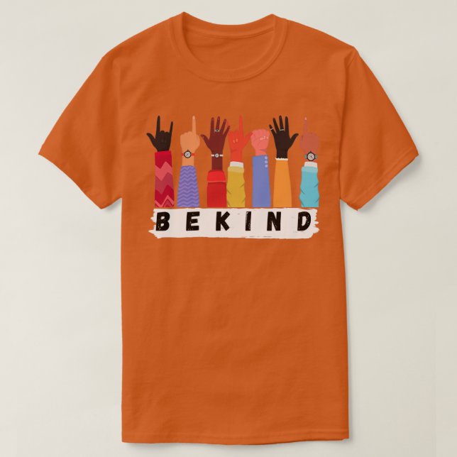 Seien Sie freundlich Zeichensprache 25 T-Shirt (Design vorne)
