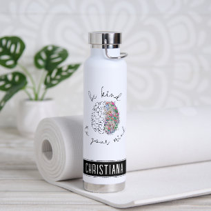 Seien Sie freundlich zu Ihrem Geist, wie das Gehir Trinkflasche