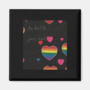 Seien Sie freundlich zu Ihrem Mind-Regenbogenohrau Magnet