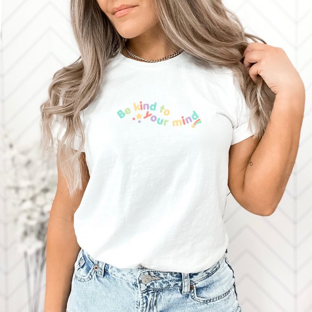 Seien Sie freundlich zu Ihrem Verstand | Niedlich  T-Shirt (Be Kind to Your Mind Shirt | Cute Stars Peach Candy | Aesthetic t-shirt)