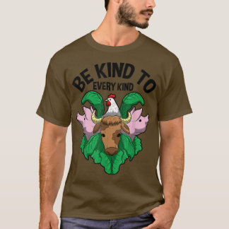 Seien Sie freundlich zu jeder Art Vegane vegetaris T-Shirt