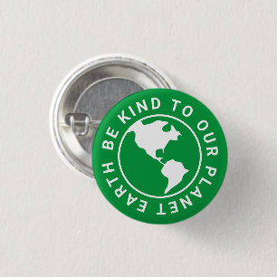 Seien Sie freundlich zu unserem Planeten, Klimawan Button