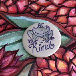 Seien Sie freundlicher Frosch Button