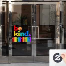 Seien Sie freundlicher Herzregenbogen-positiver Sl Fensteraufkleber