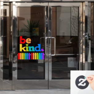 Seien Sie freundlicher Herzregenbogen-positiver Sl Fensteraufkleber