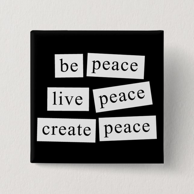 Seien Sie Frieden Button (Vorderseite)