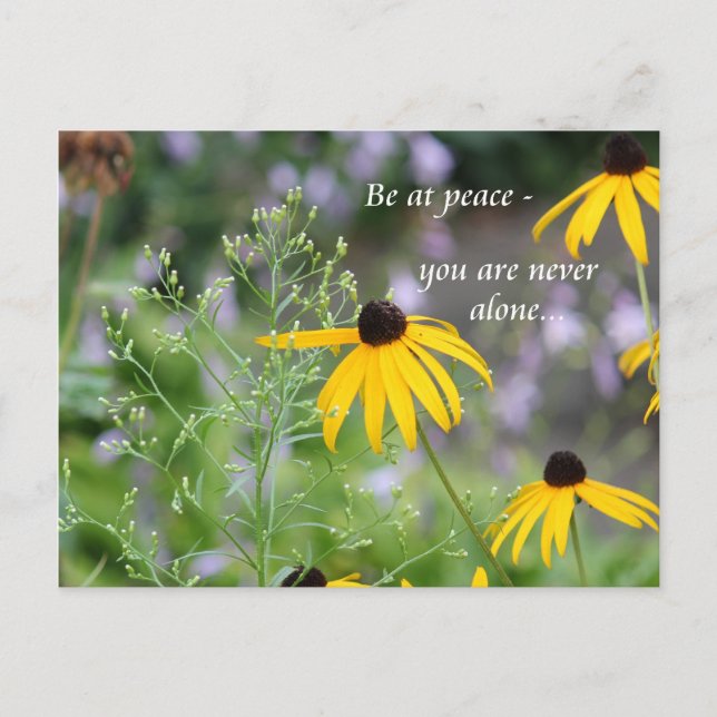 Seien Sie friedlich Postkarte (Vorderseite)