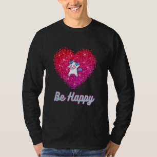 Seien Sie froh, die Niedliche Dab und Rosa Liebe h T-Shirt