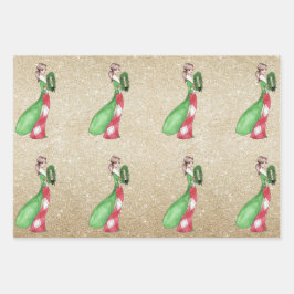 Seien Sie froh, Papierblätter zu verpacken Geschenkpapier Set