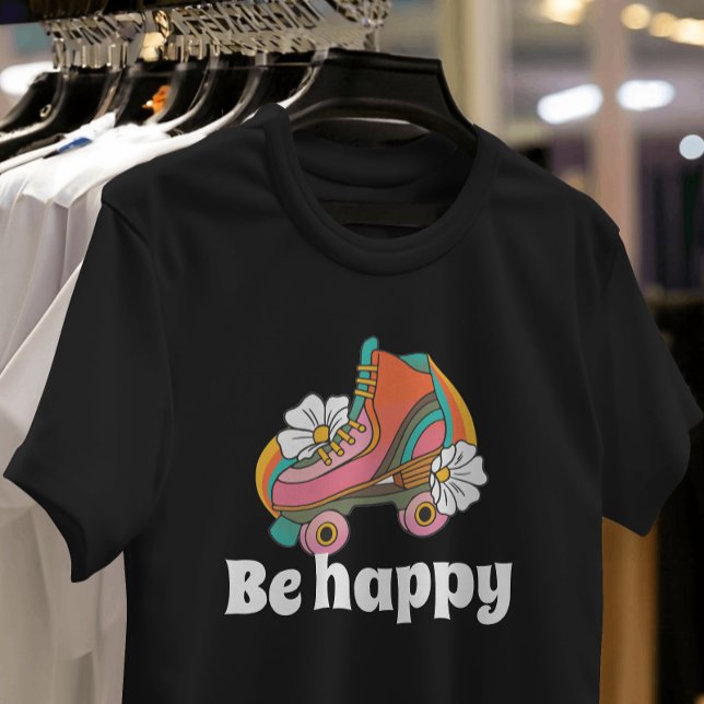 Seien Sie froh, Retro 70er Groovy Rollers daisy Bl T-Shirt (Von Creator hochgeladen)