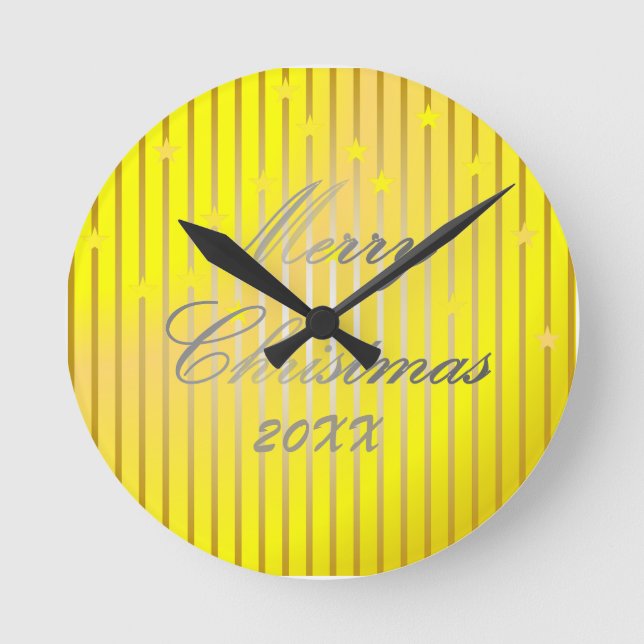 Seien Sie froh und glänzen Sie die Wall Clock Runde Wanduhr (Vorderseite)