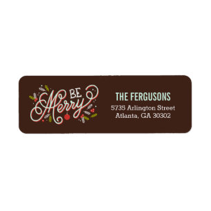 Seien Sie frohe Weihnachtsadressen-Labels