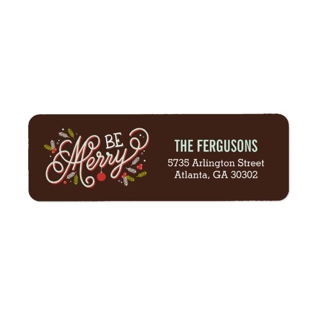 Seien Sie frohe Weihnachtsadressen-Labels (Vorne)
