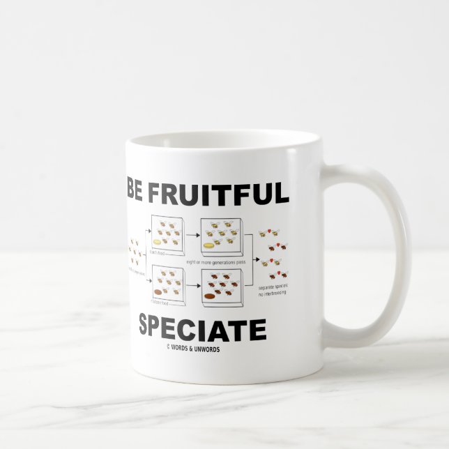 Seien Sie fruchtbares Speciate (Evolutions-Spaß) Kaffeetasse (Rechts)