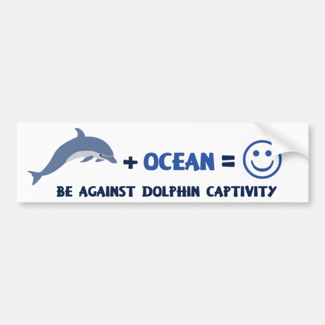 SEIEN SIE GEGEN DELPHIN-GEFANGENSCHAFT AUTOAUFKLEBER (Vorne)