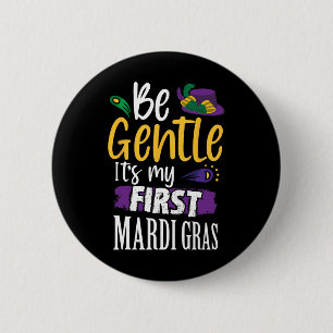Seien Sie Gentleman sein erster Mardi Gras Funny N Button