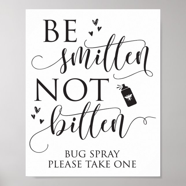Seien Sie geschlagen, nicht gebissen Bug Spray Hoc Poster (Vorne)