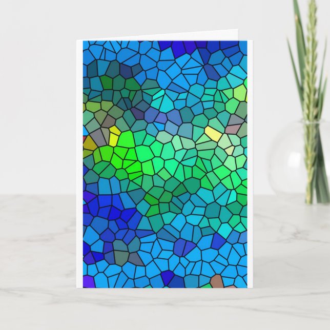 Seien Sie gesegnete - Ermutigung - Buntglas-Stücke Karte (Vorderseite)