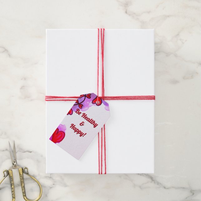 Seien Sie gesund und ich wünsche Ihnen ein Geschen Geschenkanhänger (Mit Garn)