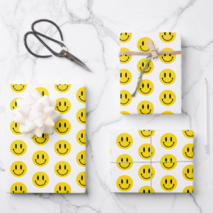 Seien Sie glücklich Grinsen Gesicht Funny jede Hin Geschenkpapier Set
