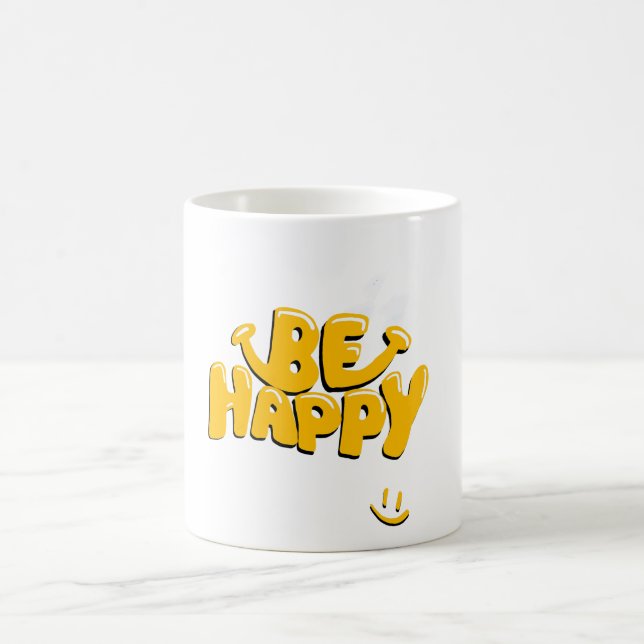 Seien Sie glücklich Kaffeetasse (Mittel)