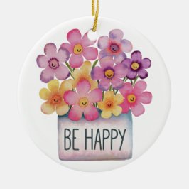 Seien Sie glücklich Keramik Ornament