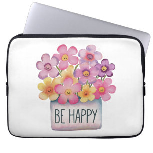 Seien Sie glücklich Laptopschutzhülle