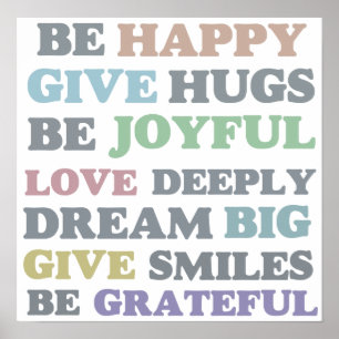 Seien Sie glücklich Poster