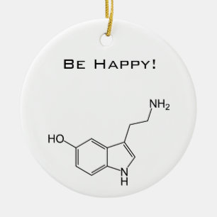 Seien Sie glücklich! Serotonin Keramik Ornament