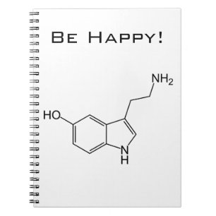 Seien Sie glücklich! Serotonin-Notizbuch Notizblock