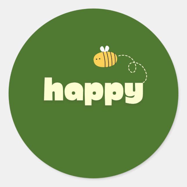 Seien Sie glücklich Sticker (Vorderseite)