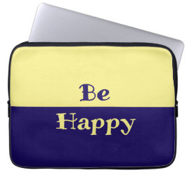 Seien Sie glückliche Tablettenhülle (Butter Yellow Laptopschutzhülle