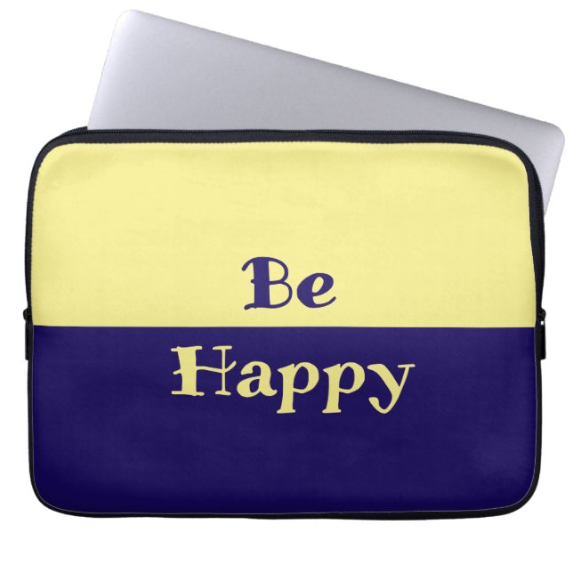 Seien Sie glückliche Tablettenhülle (Butter Yellow Laptopschutzhülle (Vorderseite)