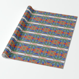 Seien Sie glückliches buntes Mosaik-Packpapier Geschenkpapier