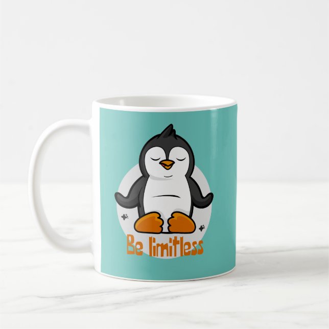 Seien Sie grenzenlos Kawaii Funny Penguin Doing Yo Kaffeetasse (Links)