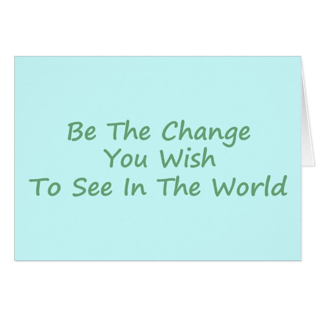 Seien Sie grün (Vorderseite (Horizontal))