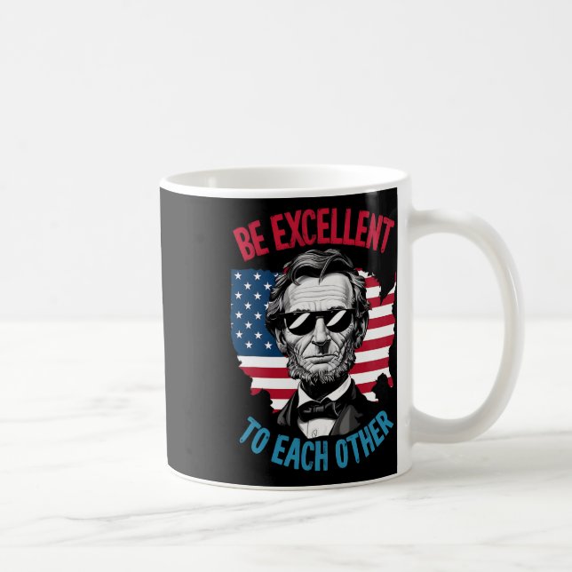 Seien Sie hervorragend zu den anderen US-Kartenfla Kaffeetasse (Rechts)