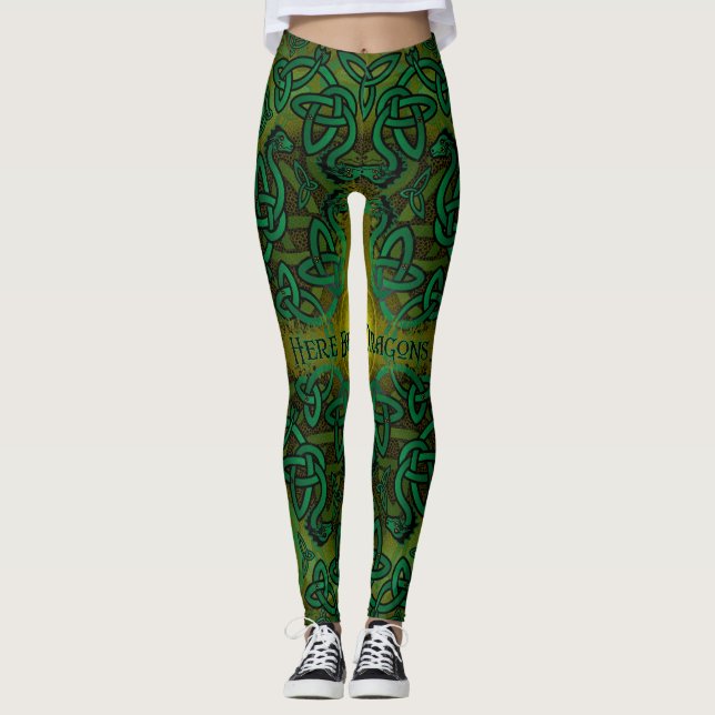 Seien Sie hier Drachen Leggings (Vorderseite)