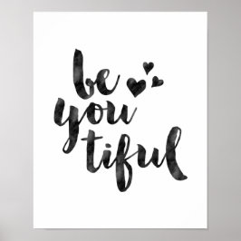 Seien Sie Ihr Aquarell-Typografie-Poster-Druck Poster