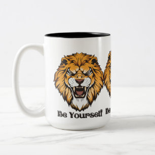 Seien Sie Ihr selbst - Attitude zitiert Kaffee-Tas Zweifarbige Tasse