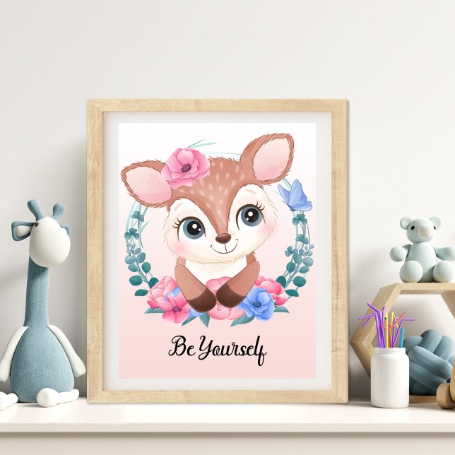 Seien Sie Ihr Tier Kinderzimmer Wall Art Fotodruck (Be Yourself Animal Nursery Wall Art)
