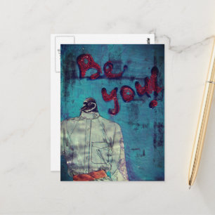 Seien Sie Ihr Vogel-Mixed-Media Postkarte