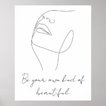 Seien Sie Ihre eigene Art von schönen Linie Art Cu