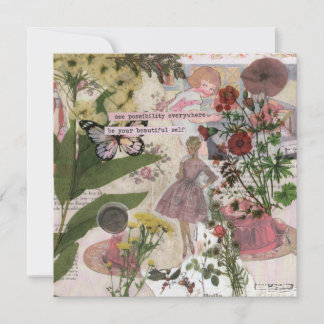 Seien Sie Ihre schöne, selbst flache Grußkarte