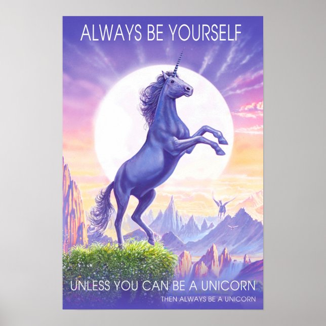 Seien Sie immer ein Lila Einhorn-Poster Poster (Vorne)