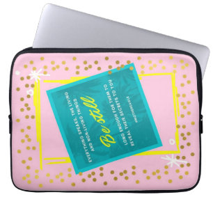 Seien Sie immer noch Zitat Pink Green Wall Art Pos Laptopschutzhülle
