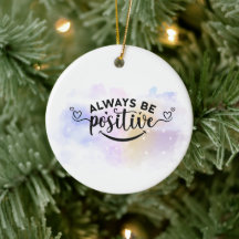 Seien Sie immer positiv Lila gelb
