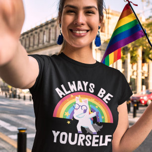 Seien Sie immer selber lgbtq Stolz Regenbogen Einh T-Shirt