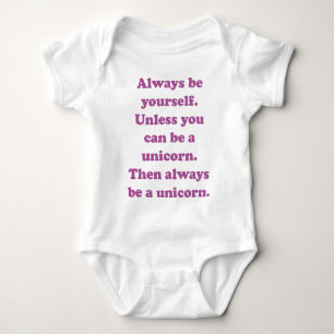 Seien Sie immer selbst Einhorn Baby Strampler